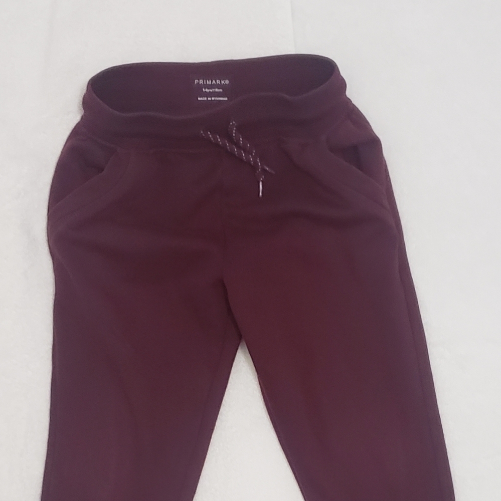 PRIMARK Boys Burgundy Sweatpants
